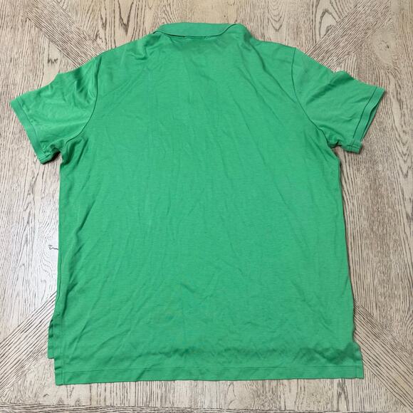 Polo Ralph Lauren Pima Soft Touch Men's XL Solid Green Short Sleeve Polo Shirt - Picture 2 of 6